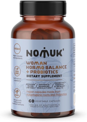 [BRSRAFT6DMBR42DO] hormo Balance + probiotics for Women, Dietary Supplement with Shatavari rooot, Maca Schisandra & Ginseng Extract, probiotics for Digestive, Immune Health 60 Capsules