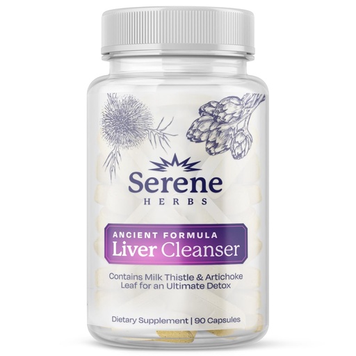 [BRSRAHYNDENWYAAZ] Serene Herbs Liver Cleanse Detox & Repair Formula – Pure Health Liver Support with Milk Thistle, Artichoke & Dandelion Root for Fatty Liver & Liver Health Herbal Detox Supplement Capsules (60 Count)