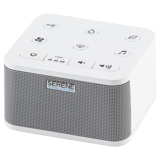 [BRSW2ZYZDEMBQDY6] Serene Evolution 30 Sound White Noise Machine - Sleep Machine for Adults, Baby With Rain, Ocean, Pink Noise - Brown