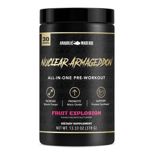 [BRSWGBIOBMPWAAIY] Anabolic Warfare Nuclear Armageddon Pre Workout Powder Pre-Workout for Men & Women with L-Citrulline, Beta Alanine Powder and Caffeine (Fruit Explosion - 30 Servings)