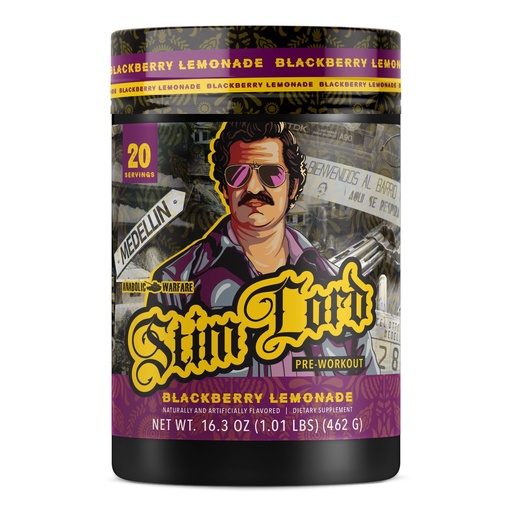 [BRSRA2QNOIPAKFI6] Anabolic Warfare Stim Lord, Pre-Workout (BlackBerry Lemonade - 20 Servings)