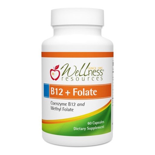 [BRSRA2YCBYAWE3QY] Wellness Resources B12 and Folate Supplement - Methyl B12 1000 & Methylated Folate for High Absorption, Gluten Free, Immune Support Supplement, B12 and Folate for MTHFR, 5-MTHF