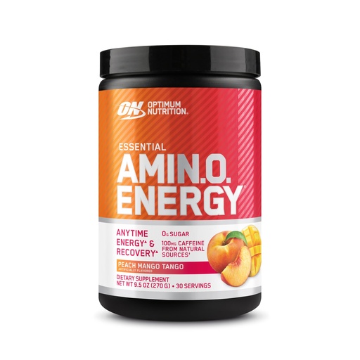 [BRSREYILO56ROG3J] Optimum Nutrition New Flavor Amino Energy - Pre Workout with Green Tea, BCAA, Amino Acids, Keto Friendly, Green Coffee Extract, Energy Powder - Peach Mango Tango, 30 Servings (Packaging May Vary)