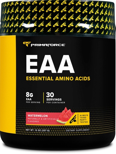 [BRSROZD2AUFGAH32] Primaforce EAA Powder (30 Servings) | Essential Amino Acids for Pre/Intra Workout and Recovery - Non-GMO and Gluten Free (Watermelon)