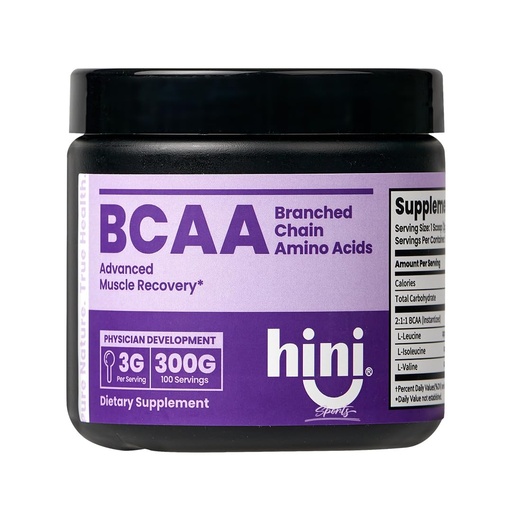 [BRSRGYYQOF4B6FLH] HINI Pure BCAA Powder 300g 100 Servings (Unflavored) 2:1:1 Ratio Branched Chain Amino Acids Supplement - Keto Friendly, Sugar Free, Gluten Free, Pre/Post Workout Muscle Recovery Drink Mix (10.58 oz)