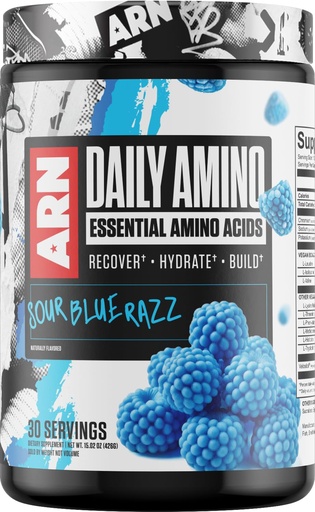 [BRSRAHAFPIMGOFA3] Arms Race Nutrition | ARN | Daily Amino Essential Amino Acids (30 Servings, Sour Blue Razz)