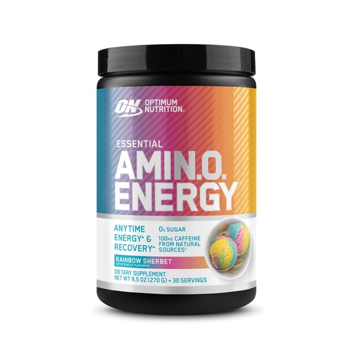 [BRSREYILO4BRQDQ4] Optimum Nutrition New Flavor Amino Energy - Pre Workout with Green Tea, BCAA, Amino Acids, Keto Friendly, Green Coffee Extract, Energy Powder - Rainbow Sherbet, 30 Servings (Packaging May Vary)