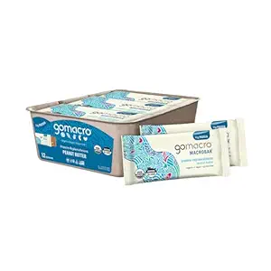[BRSWKZYGAJ7RSELG] GoMacro MacroBar Organic Vegan Protein Bars - Peanut Butter (2.3 Ounce Bars, 12 Count)