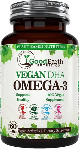 [BRSWGFIZDMPBQEIU] Algal Oil - Vegan DHA Omega 3 Fish Oil Supplements - Brain Booster,Supplement & Prenatal Vitamin -Provides Healthy Heart & Immune Support - Burpless Algae Supplement - 60 Mini Fish Softgels