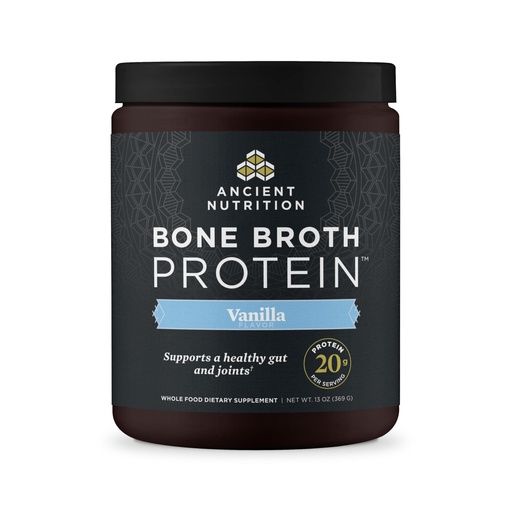 [BRSRGZ35AVYR4AL6] Ancient Nutrition Grass Fed, Bone Broth Protein Powder, 20g Protein, Hydrolyzed Collagen Peptides, Keto & Paleo Friendly, Supports Joint, Gut Health, Vanilla, 15 Servings