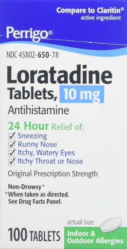 [BRSWIZY5BZ4RCETM] Allergy Relief , 24 Hour Allergy Relief , Loratadine 10mg Tab , 100 Tab