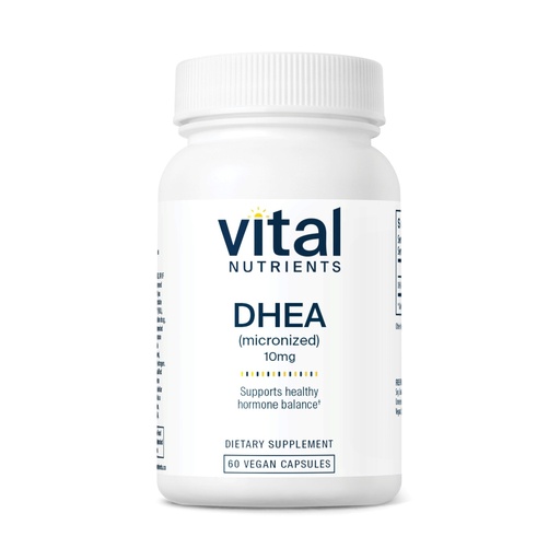 [BRSWIYANCUOB2A34] Vital Nutrients DHEA 10mg - Vegan Micronized DHEA Supplement for Women & Men - Supports Hormone Balance - Supports Healthy Metabolism of Sugar & Minerals - Gluten, Dairy, Soy Free - 60 Capsules