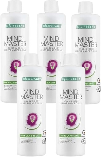 [BRSRAAIKPIFGOCLV] LR Health&Beauty Lifetakt Mind Master Formula Green Every Day Natural Treatment Women Men Set of 5-500 ml./16.9 fl.oz.