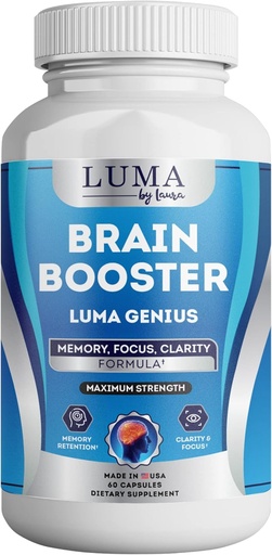 [BRSW2YYPDJ5RSFA7] Gehirnunterstützungsergänzung für Clarity, Memory, Mood, Focus, Mental Performance - Natural Nootropic für kognitive Funktion - mit GABA und Green Tea Extract - 60 Kapseln