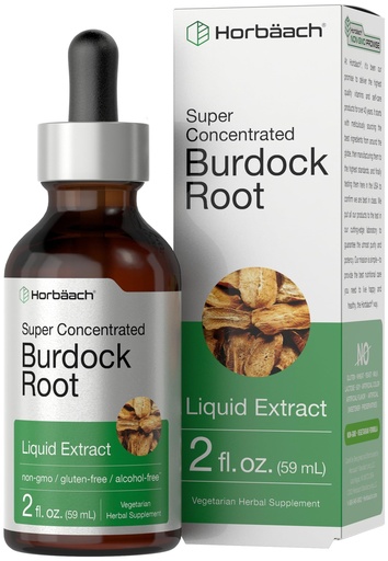 [BRSWGAAOCEFWMD3U] Horbäach Burdock Root Tincture | 2 fl oz | Super Concentrated Herb Extract | Vegetarian, Non-GMO, Glutren Free, Alcohol Free