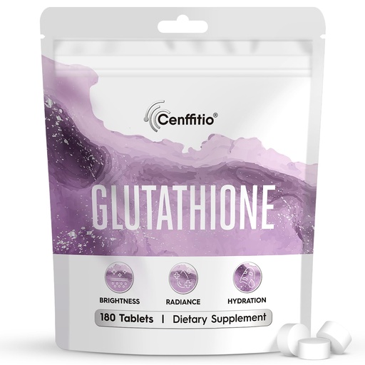 [BRSRGZQOBYNGKYIY] Glutathione Supplement – Skin Brightening Formula with Vitamin C, Niacinamide, Licorice Extract, Collagen & Hyaluronic Acid – for Skin Brightness, Radiance & Hydration – 180 Tablets