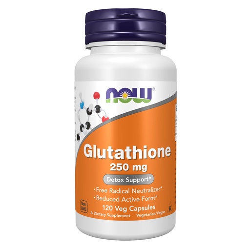 [BRSREZL7AANB6ETG] Now Supplements, Glutathione 250 mg, Detoxification Support*, Free Radical Neutralizer*, 120 Veg Capsules