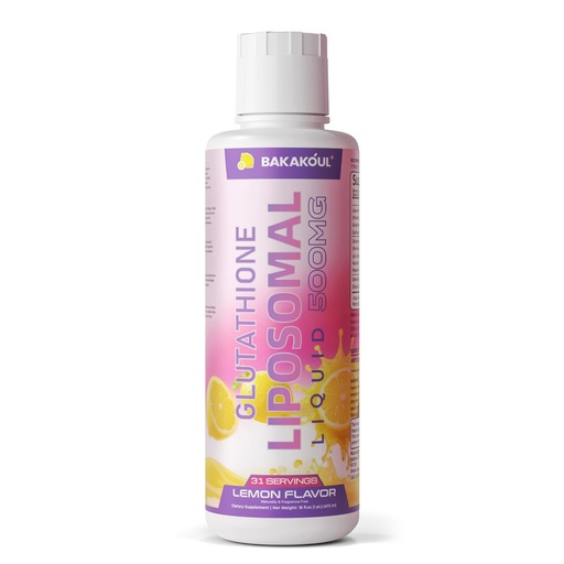 [BRSREAQLAQIB423F] Liposomal Glutathione Liquid 500mg, with 1500mg Liposomal Complex & 2:1 Phospholipid Ratio for Superior Absorption, 3-in-1 Action Formula with NAC & Cofactors, Gentle on Stomach, Lemon Flavor 16 fl oz