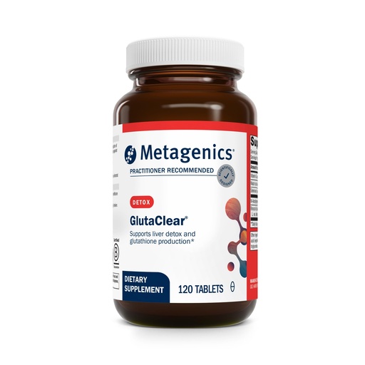 [BRSWIZIKOYNWAE34] Metagenics GlutaClear - Advanced Glutathione Support* - with 750 mg Niacinamide, Vitamin C, Selenium & Broccoli Seed Extract - Potent Antioxidant & Detox Support* - Non-GMO, Gluten-Free - 120 Tablets