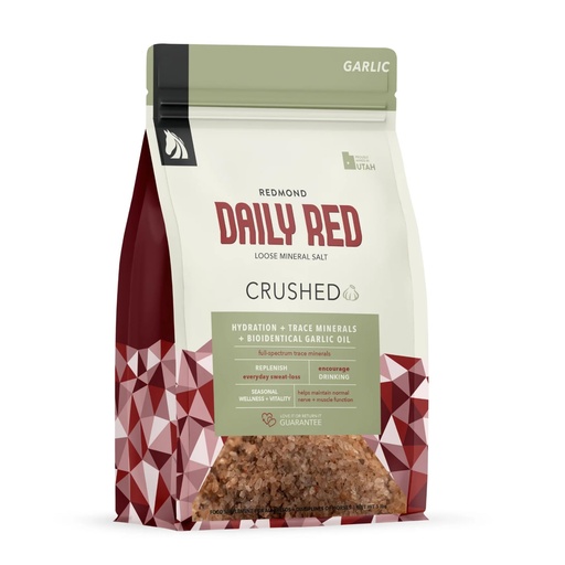 [BRSWY2YTC57BMCIY] Redmond Daily Red Crushed Garlic | Horse Minerals & Vitamins Supplement | Garlic for Horses