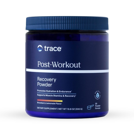 [BRSWKGQZOYPWYDT4] Trace Minerals Post-Workout - Post-Training Supplement for Muscle Recovery Support - Stamina, Strength & Hydration Aid - Sugar-Free, Gluten-Free & Vegan - Strawberry Lemonade - 20 Servings