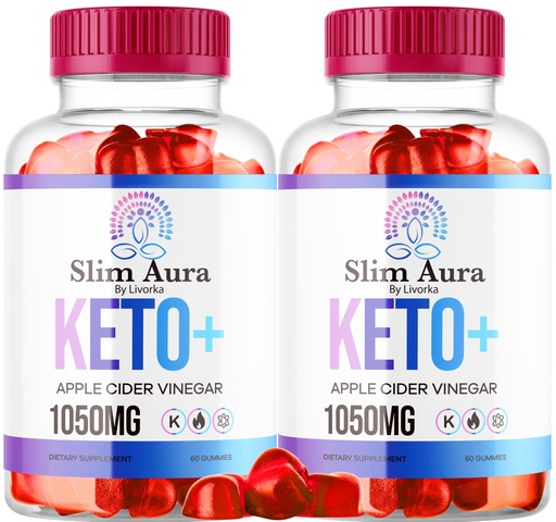 [BRSRAHAOOAGWOCLZ] (2 Pack) Slim Aura Keto ACV Gummies - Official Slim Aura Keto Plus Apple Cider Vinegar 1050MG Advanced Formula Gummys, All Natural Premium Formula, Slimaura Gomitas Reviews, 120 Gummies for 2 Months