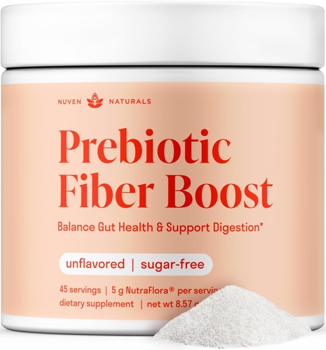 [BRSROZT5OUOQICA4] Prebiotic Fiber Powder - Unflavored & Sugar Free | 45 Servings | Fiber Supplement to Support Digestive Regularity, Gut Health, Bloating & Immune Support - 1 Scoop of Soluble Prebiotic Powder Daily