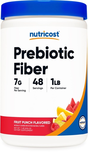 [BRSREYD3B4MWMCLL] Nutricost Prebiotic Fiber Fruit Punch Flavored (1 Pound) - Vegan, Gluten-Free, GMO-Free