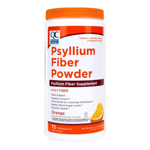 [BRSREEAZOIBBO3TJ] Quality Choice Psyllium Fiber Powder, Original Formula, 72 Doses for Daily Digestive System Support. Promotes Regularity with Gentle Soluble Fiber in Convenient Powder Formula