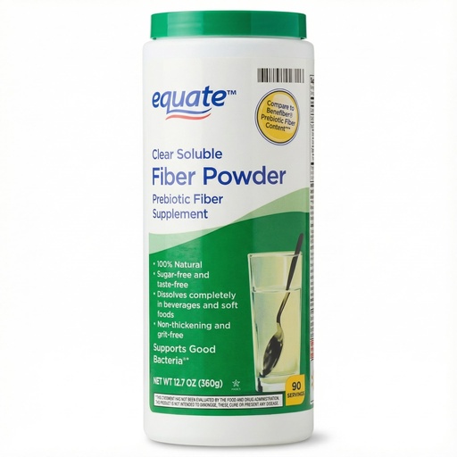 [BRSRG236OUHAYYDX] Clear Soluble Fiber Powder, Prebiotic Formula, Unflavored, Sugar Free, Easy Mix Daily Powder, 12.7 oz