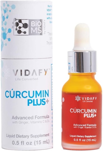[BRSRGYA5OIGWY3TD] Curcumin Plus – Advanced Liquid Formula with Ginger, Vitamins C & D3 | High Absorption | Immune Support, Antioxidants & Wellness | 0.5 fl oz (15 mL