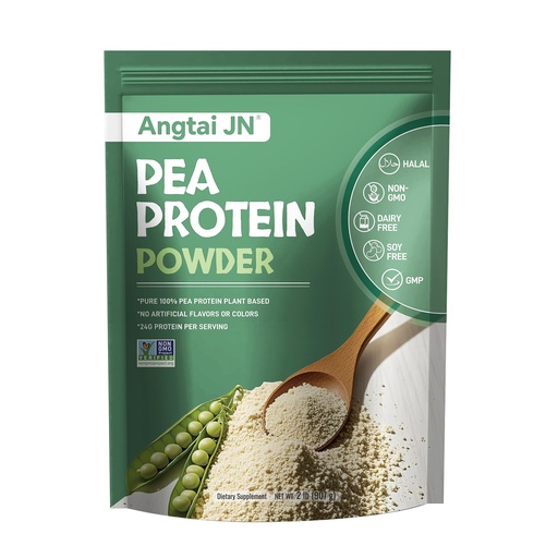 [BRSRAHANCAFBQDTL] Pea Protein Powder, 24g of Plant-Based Protein, Unflavored, Vegan, Gluten-Free, Non-GMO, No Added Sugar, Easily Digested Isolate Form, 2 lb (30 Servings), Ideal for Vegetarians, Fitness