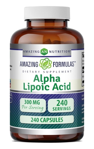 [BRSROZQTAF5RSCD6] Amazing Formulas Alpha Lipoic Acid 300 mg Capsules Supplement | Non-GMO | Gluten Free | Made in USA (240 Count)