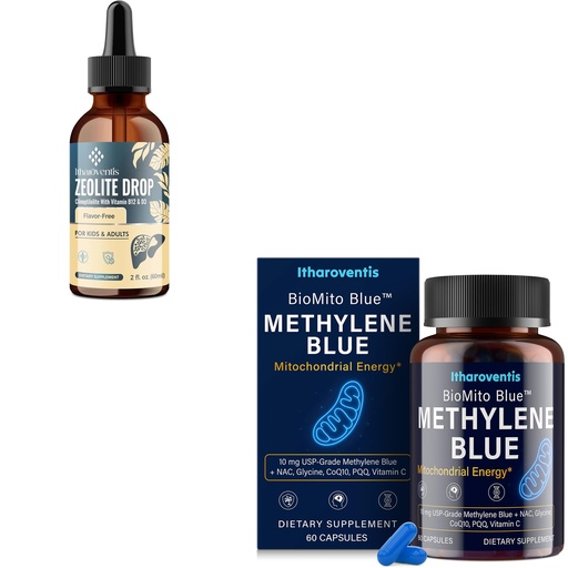 [BRSREHADCUJQAAL4] Itharoventis Zeolite Drops with Vitamin B12 & D3 + Methylene Blue USP Grade Supplement