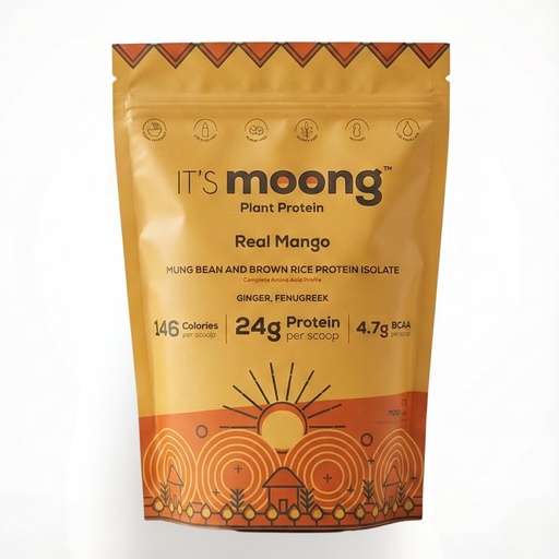 [BRSRGZYPOUPW2ALU] IT’S Moong Plant Protein Powder, Real Mango Flavor | Mung Bean & Brown Rice Protein Isolate Ginger & Fenugreek, 24g Protein 4.7g BCAAs | Vegan, Gluten Free, Dairy Free, Soy Free, Sugar Free, 17.64 oz
