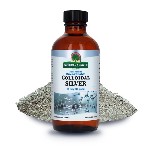[BRSWYGD5AUBB63TG] Colloidal Silver Liquid 10 PPM 50 MCG High Potency Superior Elemental Silver Liquid Salve Immune Support Supplement, 4 fl. oz | Natural Immune Support | Safe Dose | High Effectiveness
