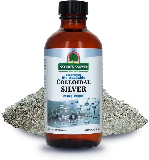 [BRSWYGD5AUBB63TG] Colloidal Silver Liquid 10 PPM 50 MCG High Potency Superior Elemental Silver Salve Immune Support supplement, 4 fl. oz . Natural Immune Support ness Safe Dose ness High Effectiveness