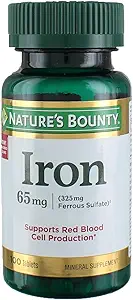 [BRSWIYQOAR7RE2TI] Nature's Bounty Iron 65 Mg. Ferrous Sulfate, 100-Count