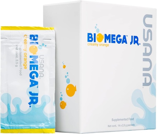 [BRSWI2YRBMFBC2DI] USANA BiOmega Jr. Fish Oil Supplement with Omega 3 Fatty Acids for Kids 4+ - 14 Packets