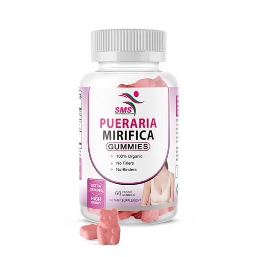 [BRSROEADOIORYCDB] Pueraria Mirifica Gummy Supplement - Pure Root 10:1 Concentrated Extract 60 Veggie Gummies, Premium Organic - for Women, Transgender, Men