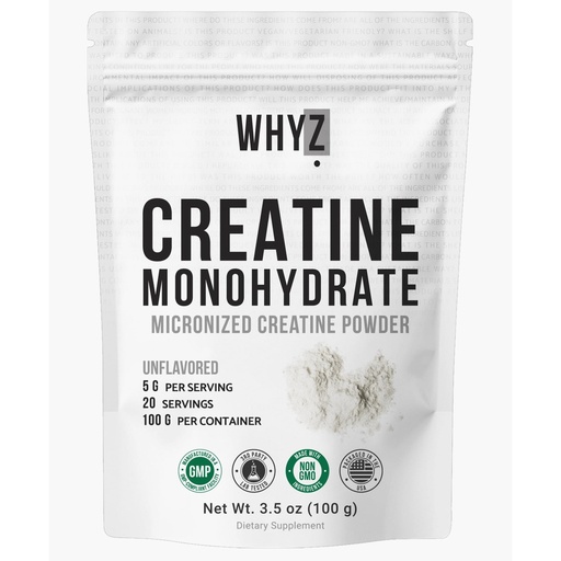 [BRSREGIBPIHAIHQV] Creatine Monohydrate Powder, Micronized, Unflavored Creatine for Men & Women, Muscle Support, Strength & Recovery, Creatine Powder Supplement, 20 Servings, 3.5 oz (100g)