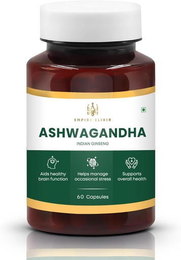 [BRSRAYAEDN5GGCLB] Ashwagandha Capsules 450mg | 60 Count | Herbal Supplement for Men and Women | Non-GMO | Adaptogen | Energy and Wellness Support