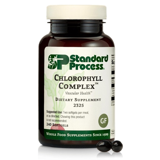 [BRSWIYYYCUMGYCTM] Standard Process Chlorophyll Complex - Supports Natural Detoxification Functions - Supports Skin & Immune Health - Gluten-Free, Non-Dairy & Non-Soy - 240 Softgels