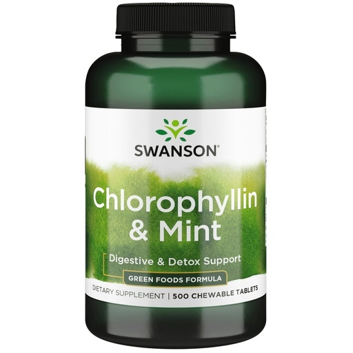 [BRSWGEL4OUCWCFLA] Swanson Chlorophyllin & Mint 500 Chwbls