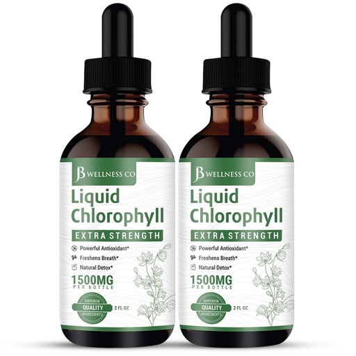 [BRSW2YL7AUNRY3TX] [2-Pack] Liquid Chlorophyll Drops - All-Natural Concentrate – Immune System Support, Energy Booster, and Digestion – from Mulberry Leaves - 240 Servings - [2-Pack]