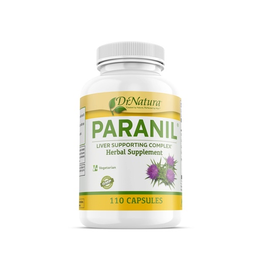 [BRSWIEIYOQMBCADK] DrNatura Paranil® Liver & Colon Cleanse - 17 Herbal Complex with Milk Thistle for Detoxification, 110 Vegetarian Capsules
