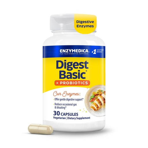 [BRSWIGYPBIMGMYL6] ENZYMEDICA Digest Basic + Probiotics Capsules, 30 Count