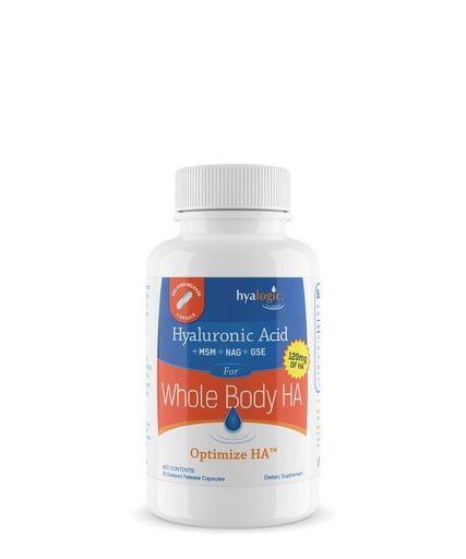 [BRSWGZAPAUCWEHTO] Hyalogic Hyaluronic Acid 120 mg Delayed Release Capsules | Combo Formula w/Glucosamine MSM | Support Healthy Joints, Eyes and Skin and Overall Body | Promote Healthy Skin | Non-GMO (30 Count)