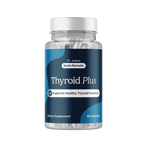 [BRSRE2QZBAPRQYI2] Santo Remedio Thyroid Plus by Dr. Juan Rivera, Thyroid Health Support Supplement, with Vitamin B12, Iodine, Selenium, Zinc, Copper & L-Tyrosine, 60 Capsules, 30 Servings