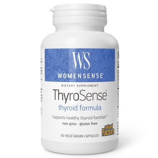 [BRSWIYTQBYOBWF3A] WomenSense ThyroSense by Natural Factors, Natural Supplement to Support Healthy Thyroid Function, Vegetarian, Non-GMO, 60 capsules (30 servings)